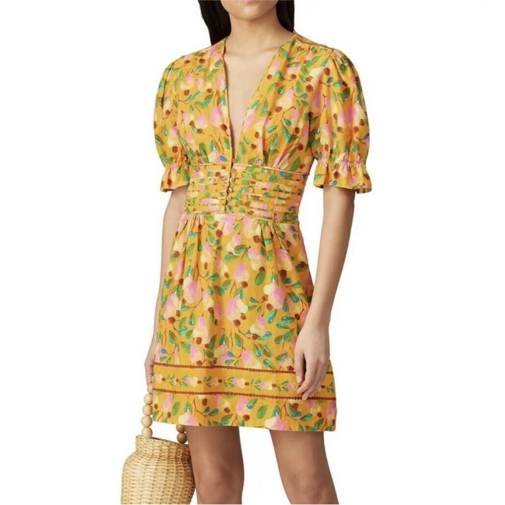 Farm Rio Cashew floral print Mini Dress - XS